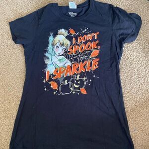 Womens Disney Tinkerbell I Don’t Spook I Sparkle Halloween Tshirt
